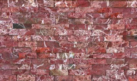 Marble texture decorative brick, wall tiles made of natural stone. Building Foto stock