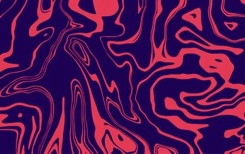 Marble texture. Dynamic liquid pattern in red. Wavy lines. Vector marble Stockillustratie