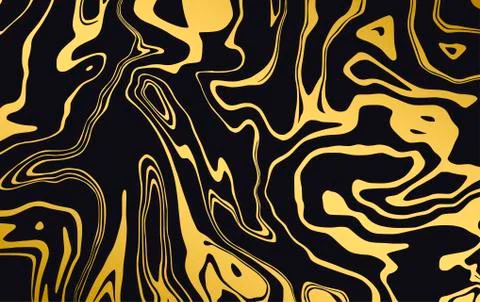 Marble texture. Dynamic liquid pattern in gold. Golden wavy lines. Vector fluid 스톡 일러스트