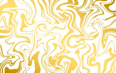 Marble texture. Dynamic liquid pattern in gold. Golden wavy lines. Vector fluid Stock Illustration