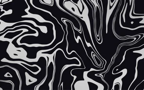 Marble texture. Dynamic liquid pattern in silver. Golden wavy lines. Vector 스톡 일러스트