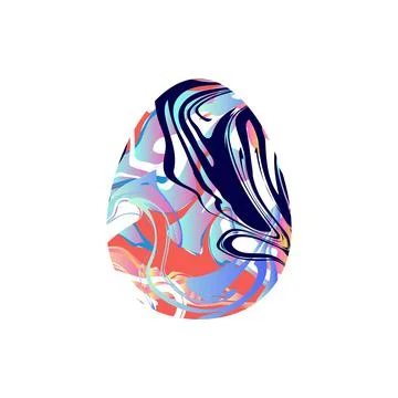 Marble texture easter egg Illustrazione stock
