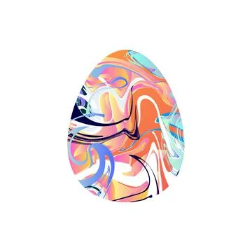 Marble texture egg Illustrazione stock