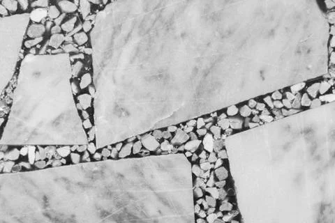 Marble texture – floor with stone slabs background in ancient building Stock Photos
