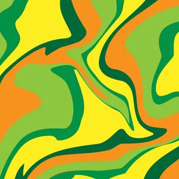 Marble Texture in green, orange and yellow colors. Abstract vector image. イラスト素材