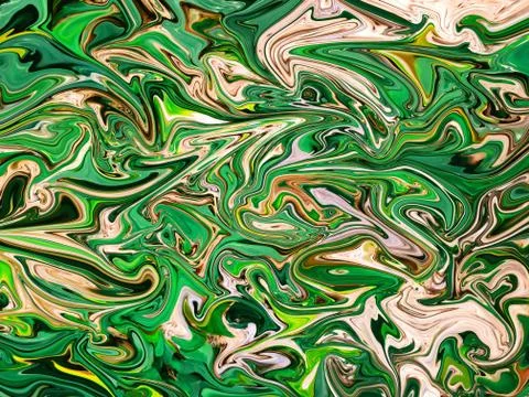 The marble texture is green, white and yellow liquid. Stock Illustration