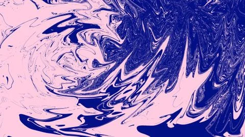 The marble texture is pink and blue liquid. Stock Illustration