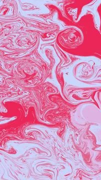The marble texture is white and pink liquid. Stock Illustration