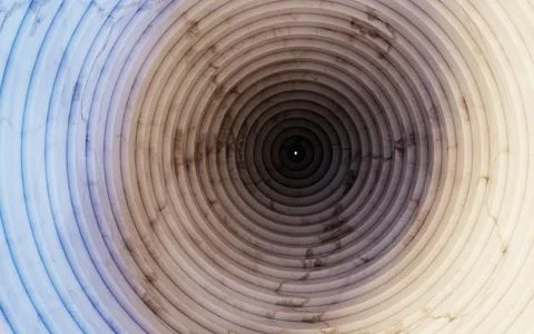 Marble tunnel with concentric rings creating a vortex effect Stockillustratie
