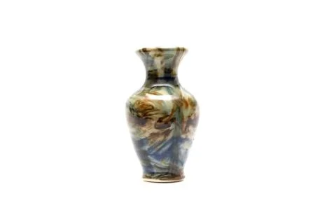 Marble vases on a white background Stock Photos
