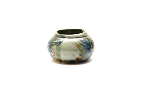 Marble vases on a white background Stock Photos