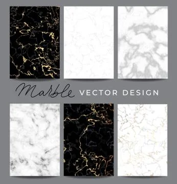 Marble vector design backgrounds collection Illustrazione stock