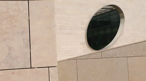 Marble Walls and Oval Window Stock Footage 63246415