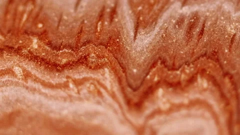 Marble wave paint spill red white polish blend art Video stock 286400656