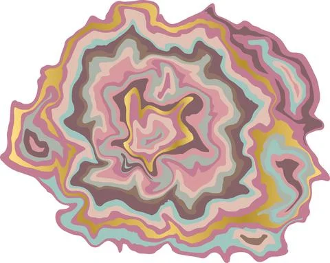 Marble wave pattern. Agate slice imitation. Vector illustration. Illustrazione stock