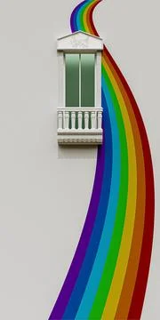 Marble window on wall Stock Illustration