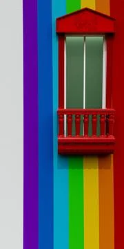 Marble window on wall Stock Illustration