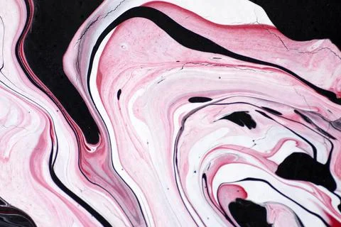 Marbled acrylic colored pattern in the colors red, black, white and pink. ... Stock Photos