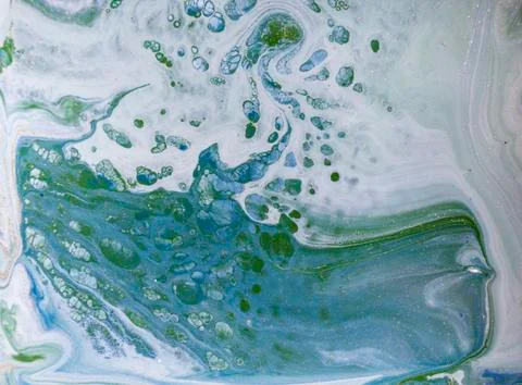 Marbled blue abstract background. Liquid marble pattern Stock Illustration