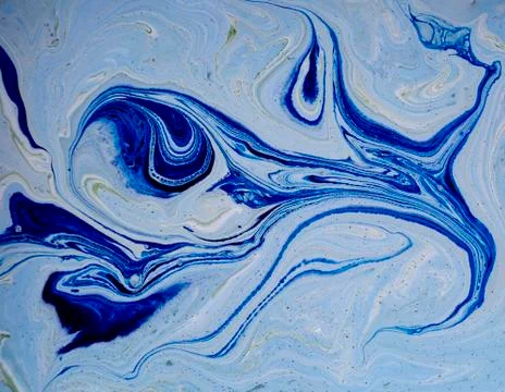 Marbled blue abstract background. Liquid marble pattern Stock Illustration