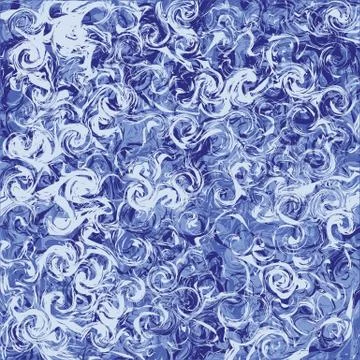 Marbled blue abstract background. Liquid marble pattern. Stock Illustration