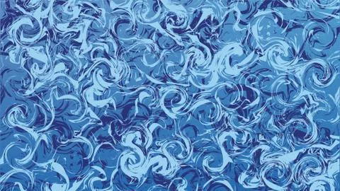 Marbled blue abstract background. Liquid marble pattern. Stock Illustration