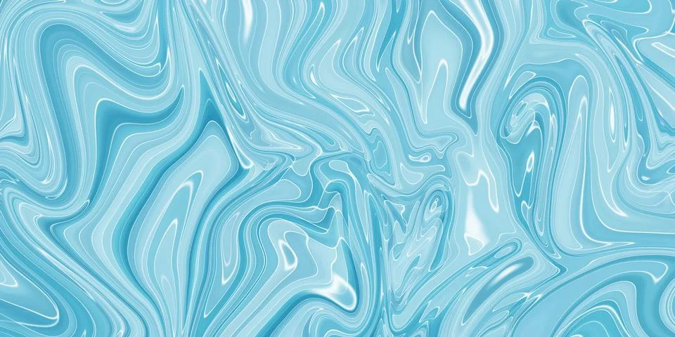 Marbled blue abstract background. Liquid marble pattern. Stock Illustration