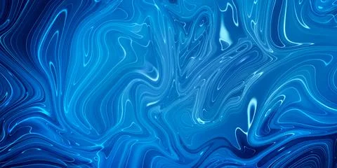 Marbled blue abstract background. Liquid marble pattern. Stock Illustration