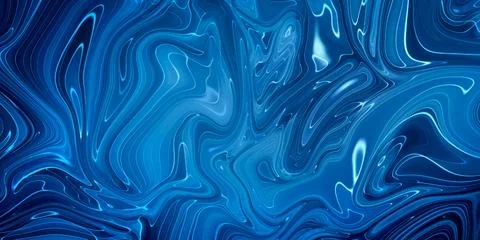 Marbled blue abstract background. Liquid marble pattern. Stock Illustration