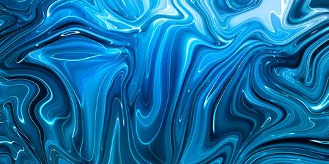 Marbled blue abstract background. Liquid marble pattern. Stock Illustration