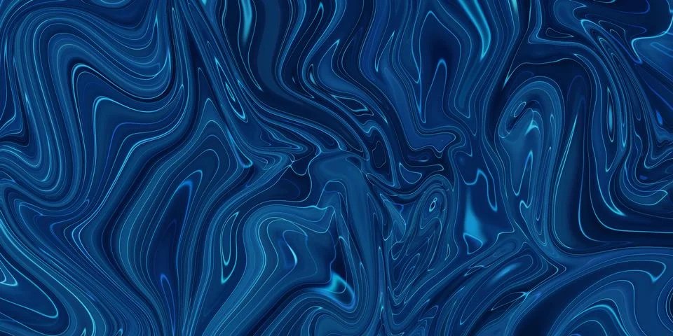 Marbled blue abstract background. Liquid marble pattern. Stock Illustration