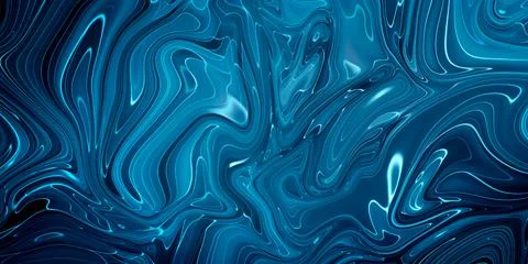 Marbled blue abstract background. Liquid marble pattern. Stock Illustration