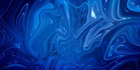 Marbled blue abstract background. Liquid marble pattern. Stock Illustration