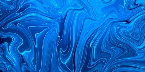 Marbled blue abstract background. Liquid marble pattern. Stock Illustration