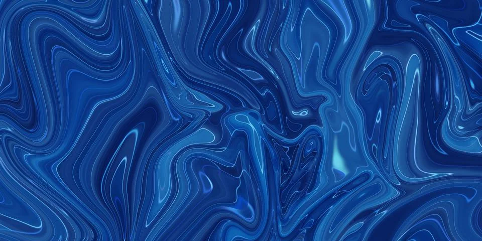 Marbled blue abstract background. Liquid marble pattern. Stock Illustration