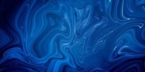 Marbled blue abstract background. Liquid marble pattern. Stock Illustration
