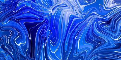 Marbled blue abstract background. Liquid marble pattern. Stock Illustration
