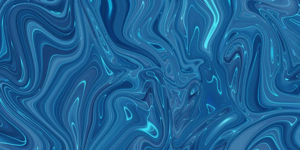 Marbled blue abstract background. Liquid marble pattern. Stock Illustration