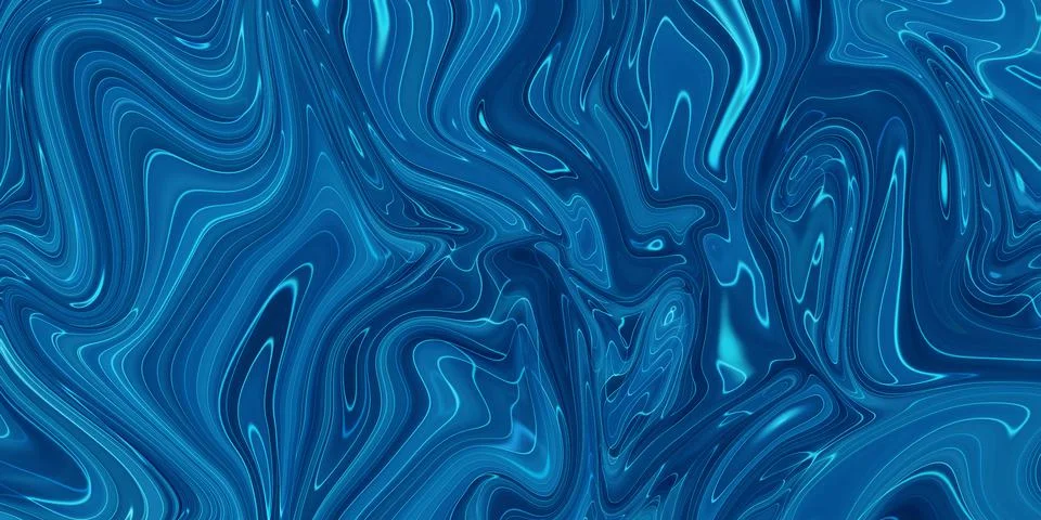 Marbled blue abstract background. Liquid marble pattern. Stock Illustration