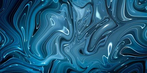 Marbled blue abstract background. Liquid marble pattern. Stock Illustration