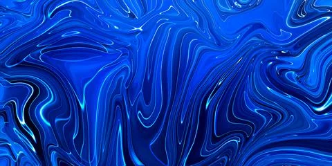 Marbled blue abstract background. Liquid marble pattern. Stock Illustration