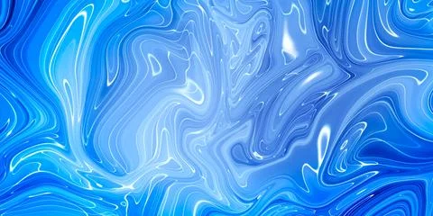 Marbled blue abstract background. Liquid marble pattern. Stock Illustration