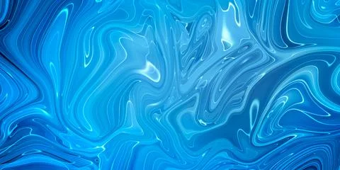 Marbled blue abstract background. Liquid marble pattern. Stock Illustration
