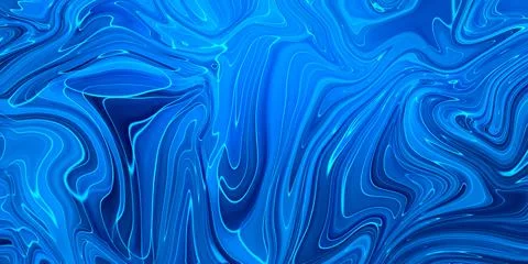 Marbled blue abstract background. Liquid marble pattern. Stock Illustration