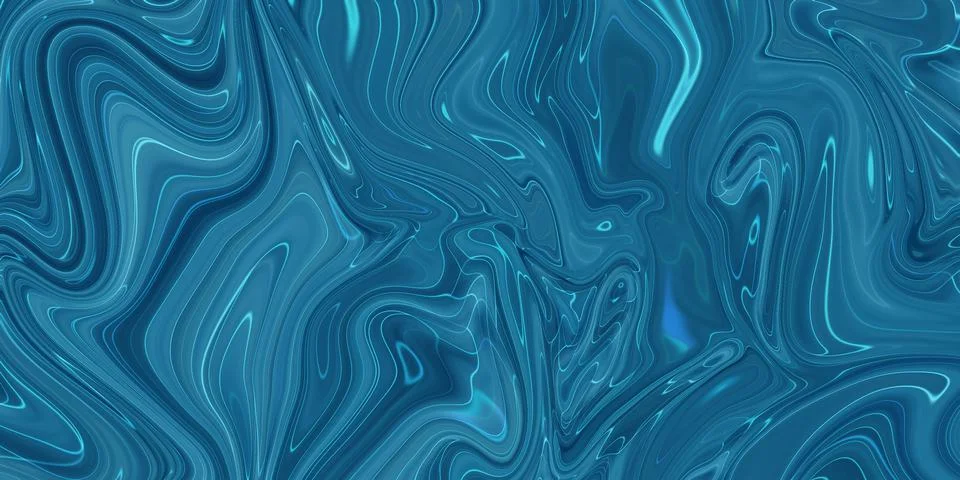 Marbled blue abstract background. Liquid marble pattern. Stock Illustration