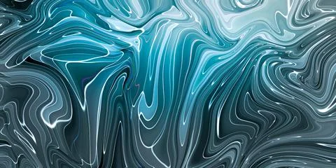 Marbled blue abstract background. Liquid marble pattern. Stock Illustration
