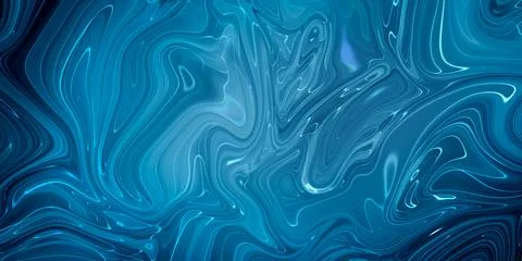 Marbled blue abstract background. Liquid marble pattern. Stock Illustration