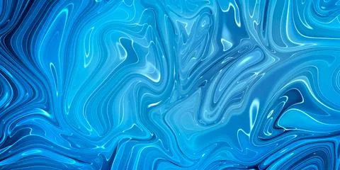 Marbled blue abstract background. Liquid marble pattern. Stock Illustration