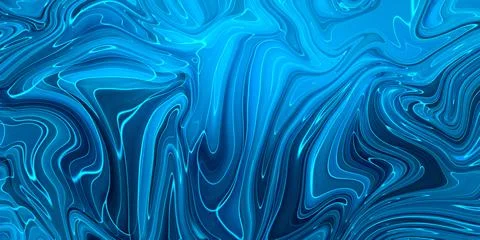 Marbled blue abstract background. Liquid marble pattern. Stock Illustration