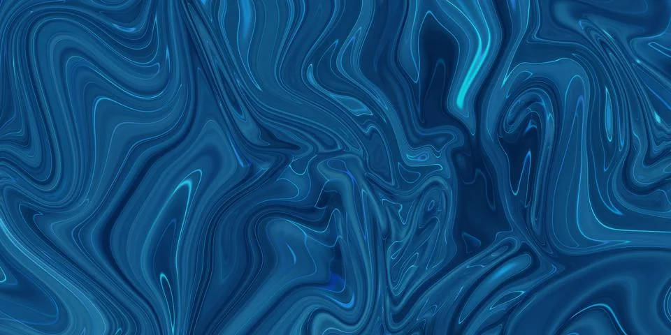 Marbled blue abstract background. Liquid marble pattern. Stock Illustration